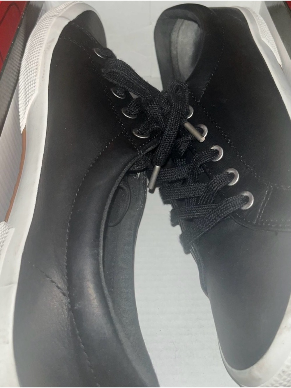 Ralph Lauren Black Low-Top Lace-Up Sneakers with White Sole